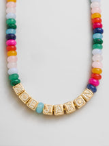 BaubleBar Block Letter Beaded Custom Necklace - Multi -
Personalized name necklace