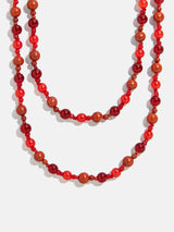 BaubleBar Charlotte Beaded Necklace - Red Jasper -
Long beaded necklace for layering