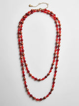 BaubleBar Charlotte Beaded Necklace - Red Jasper -
Long beaded necklace for layering