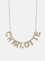 BaubleBar Organic Letter Custom Necklace - Gold/Pavé - 
    Get Gifting Early: 20% Off Custom
