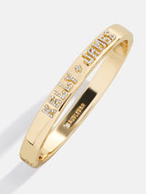 BaubleBar Groovy Letter Custom Hinge Bangle - Gold/Pavé - 
    Get Gifting Early: 20% Off Custom