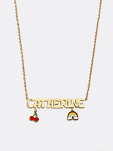 BaubleBar Waterproof Kids’ Custom Nameplate Charm Necklace - Gold - 
    25% Off Custom Gifts: The Annual Custom Event