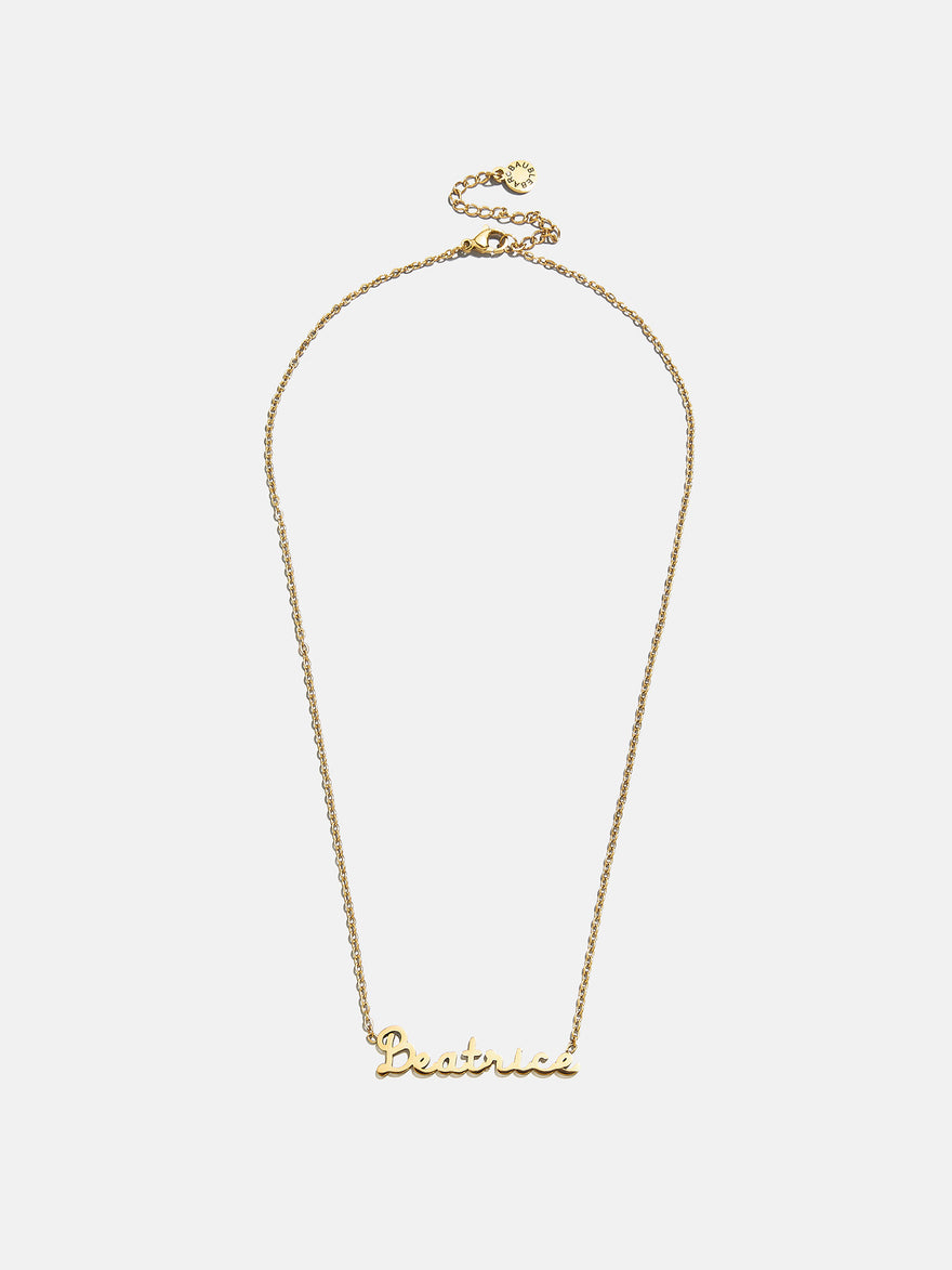 Waterproof Kids’ Custom Nameplate Necklace - Cursive