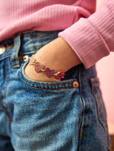 BaubleBar Hearts for Days Kids' Crystal Heart Bracelet - Pink Multi -
Heart charms on a gold bracelet