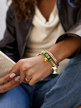 BaubleBar Peanuts St. Patrick’s Day Charm Bracelet - Green/Gold -
Green beaded bracelet for stacking