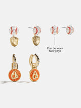 BaubleBar MLB Hoop Earring Set - Baltimore Orioles -
Two pairs of Baltimore Orioles earrings