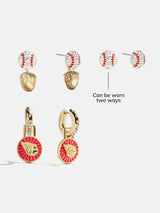 BaubleBar MLB Hoop Earring Set - Cleveland Guardians -
Two pairs of Cleveland Guardians earrings