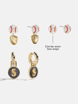BaubleBar MLB Hoop Earring Set - Seattle Mariners -
Two pairs of Seattle Mariners earrings