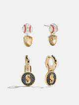 BaubleBar MLB Hoop Earring Set - Seattle Mariners -
Two pairs of Seattle Mariners earrings