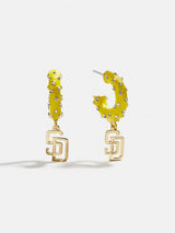 BaubleBar MLB Enamel Hoop Earrings - San Diego Padres -
San Diego Padres earrings