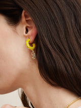 BaubleBar MLB Enamel Hoop Earrings - San Diego Padres -
San Diego Padres earrings