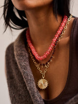 BaubleBar Joyce Semi-Precious Beaded Necklace - Cherry Quartz -
Beaded necklace for stacking
