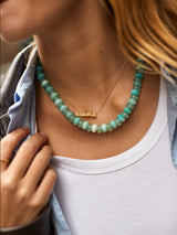 BaubleBar Joyce Semi-Precious Beaded Necklace - Turquoise -
Beaded necklace for stacking