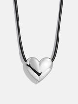 BaubleBar Millie Bubble Heart Cord Necklace - Silver -
Silver heart pendant