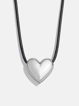 BaubleBar Millie Bubble Heart Paracord Necklace - Silver -
Silver heart pendant