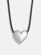 BaubleBar Millie Bubble Heart Cord Necklace - Silver -
Silver heart pendant