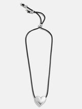 BaubleBar Millie Bubble Heart Paracord Necklace - Silver -
Silver heart pendant