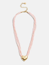 BaubleBar Millie Kids' Bubble Heart Necklace - Gold/Pink -
Gold heart pendant with beads