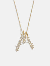 BaubleBar Mini Pavé Script Cluster Custom Nameplate Necklace - 3 Names - 
    Get Gifting Early: 20% Off Custom