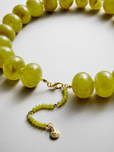 BaubleBar Joan Semi-Precious Necklace - Olive -
Olive chunky bead necklace