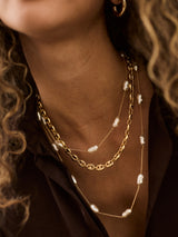BaubleBar Teagan Long Pearl Necklace - Teagan Long Pearl Necklace -
Gold chain for necklace layering