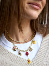 BaubleBar Disney Winnie the Pooh Dynamic Duo Charm Necklace - Disney Winnie the Pooh -
Chunky gold chain with Disney charms