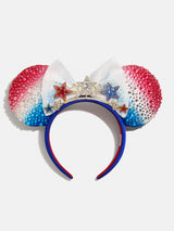 BaubleBar Disney Minnie Mouse Jeweled Americana Ears Headband - Minnie Mouse Jeweled Americana Ears -
4th of July Disney ears
