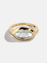 BaubleBar Marquise -
Statement gold ring