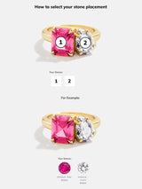 BaubleBar Toi et Moi Custom Birthstone Ring - Gold - 
    25% Off Custom Gifts: The Annual Custom Event