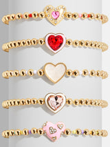 BaubleBar Love Stack Kids' Heart Bracelet Set - Heart -
Set of five stretch bracelets