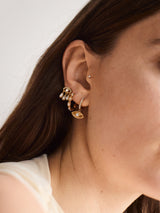 BaubleBar Good Intentions Evil Eye Earring Set - Gold/Pavé -
Set of three earrings