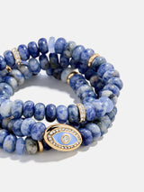 BaubleBar Energy Aligned Evil Eye Bracelet Set - Blue -
Set of three beaded bracelets