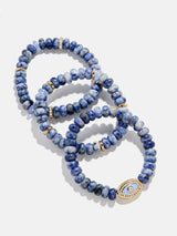 BaubleBar Energy Aligned Evil Eye Bracelet Set - Blue -
Set of three beaded bracelets