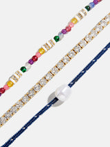 BaubleBar Rowan Semi-Precious Layered Bracelet - St. Barths -
Three bracelets for stacking