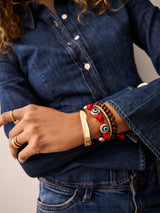 BaubleBar Eyes Open Evil Eye Paracord Bracelet - Red -
Beaded bracelet for stacking