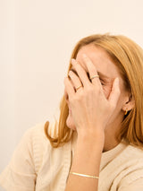 BaubleBar Melanie 14K Gold Ring - Gold/Silver -
Mixed metal stacking ring