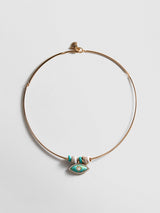 BaubleBar Evil Eye Collar Necklace - Gold/Blue -
Gold choker with charms