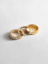 BaubleBar Vera Waterproof Ring Set - Vera Waterproof Ring Set -
Set of three gold rings