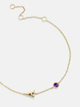 BaubleBar 18K Gold Initial Birthstone Custom Bracelet - Amethyst -
20% OFF ONE WEEK ONLY