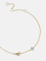 BaubleBar 18K Gold Initial Birthstone Custom Bracelet - Aquamarine -
20% OFF ONE WEEK ONLY