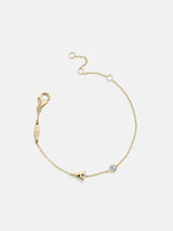 BaubleBar 18K Gold Initial Birthstone Custom Bracelet - Aquamarine -
20% OFF ONE WEEK ONLY