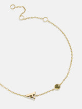 BaubleBar 18K Gold Initial Birthstone Custom Bracelet - Peridot -
20% OFF ONE WEEK ONLY