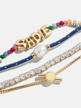 BaubleBar Rowan Semi-Precious Custom Layered Bracelet - St. Barths -
3-in-1 chains for bracelet stack