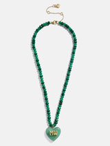 BaubleBar Semi-Precious Heart Custom Initial Necklace - Light Jade -
Made with Love: 15% Off Custom