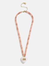 BaubleBar Semi-Precious Heart Custom Initial Necklace - White Quartz -
Made with Love: 15% Off Custom