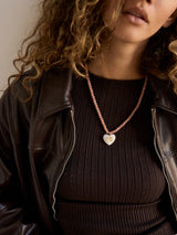 BaubleBar Semi-Precious Heart Custom Initial Necklace - White Quartz -
Made with Love: 15% Off Custom