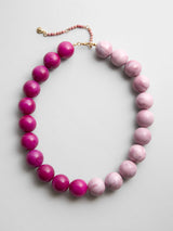 BaubleBar Jane Beaded Necklace - Dark Pink Quartz/Smoky Rose Quartz -
Chunky statement necklace