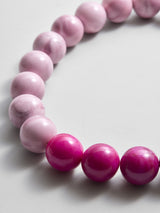 BaubleBar Jane Beaded Necklace - Dark Pink Quartz/Smoky Rose Quartz -
Chunky statement necklace