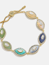 BaubleBar Bright Eye Semi-Precious Bracelet - Gold/Blue -
Blue bracelet for stacking