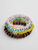 BaubleBar Darcy Beaded Bracelet Set - Muted Multi -
Set of five stacking bracelets
